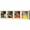 Hallowell® 1-Tier 4 Door Safety-View Wall Mount Locker, 12"Wx18"x14-3/4"H, Tan, Unassembled -Deals Lockers Store HAO USVP1482 4WMA PT