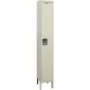 Hallowell® 1-Tier 1 Door Maintenance-Free Quiet Locker, 15"Wx21"Dx72"H, Tan, Assembled -Deals Lockers Store HAO UY1518 1A PT
