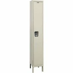 Hallowell® 1-Tier 1 Door Maintenance-Free Quiet Locker, 15"Wx24"Dx72"H, Tan, Assembled