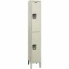 Hallowell® 2-Tier 2 Door Maintenance-Free Quiet Locker, 15"Wx24"Dx36"H, Tan, Assembled -Deals Lockers Store HAO UY1548 2A PT