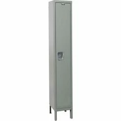 Hallowell® 1-Tier 1 Door Maintenance-Free Quiet Locker, 15"Wx15"Dx72"H, Dark Gray, Assembled