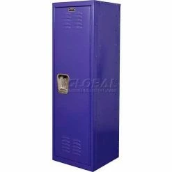 Hallowell® 1-Tier 1 Door Kid Locker, 15"W x 15"D x 48"H, Pep Rally Purple, Unassembled