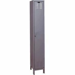 Hallowell® ValueMax™ 1-Tier 1 Door Locker, 12"Wx12"Dx72"H, Dark Gray, Unassembled
