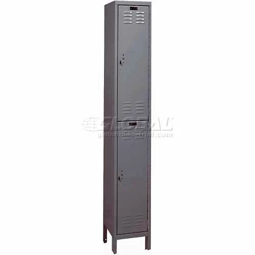 Hallowell® ValueMax 2-Tier 2 Door Locker, 12"Wx15"Dx36"H, Dark Gray, Unassembled 3 Hallowell® ValueMax 2-Tier 2 Door Locker, 12"Wx15"Dx36"H, Dark Gray, Unassembled