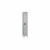 Hallowell® 1-Tier 1 Door Antimicrobial Locker, 12"Wx18"Dx72"H, Light Gray, Unassembled -Deals Lockers Store HLL UMS1288 1PL