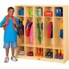 Jonti-Craft® Kid Coat Locker, 5 Wide, 48"W x 15"D x 50-1/2"H, Birch Plywood -Deals Lockers Store JNC 2681JC