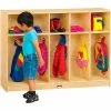 Jonti-Craft® Toddler Coat Locker, 5 Wide, 48"W x 15"D x 35"H, Birch Plywood