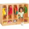 Jonti-Craft® Toddler Coat Locker, 5 Wide, w/o Trays, 48"W x 17-1/2"D x 35"H, Birch Plywood -Deals Lockers Store JNC 6684JC