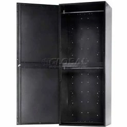 Penco 14940-SLVN Linen Control Center No Hanging Bar or Shelf Trun Knob Silver Vein w/Turn Knob Lock -Deals Lockers Store LinenControlOpen 8 2010 2