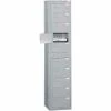 Penco® 10 Door Folded Garment Locker W/Turn Knob Locks, 16-1/2"Wx16"Dx72-1/2"H, Gray, Assembled -Deals Lockers Store PEP 12700 GRAY