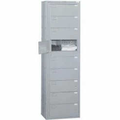 Penco® 9 Door Folded Garment Locker W/Cam Locks, 24"Wx16"Dx80"D, Gray, Assembled