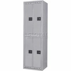 Penco® 4 Door Hanging Garment Locker W/Cam Lock, 23-15/16"Wx 21-7/16"Dx80-13/16"W,Gry,Assembled