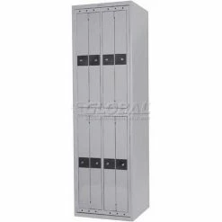 Penco LF-8C-GRY-TRNB 8 Compartment, Hanging Garment Dispenser Locker, Gray w/Turn Knob Locks