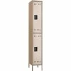 Safco® 2-Tier 2 Door Office Locker, 12"W x 18"D x 36"H, Two Tone Tan, Assembled -Deals Lockers Store SAC 5523TN