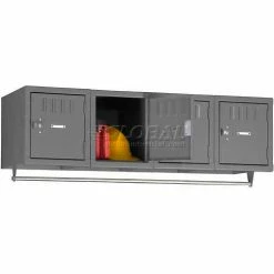 Tennsco® 1-Tier 4 Door Box Locker, Wall Mount, 12"W x 12"D x 12"H, Sand, Assembled