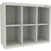 Tennsco® 6 Person Cubby Locker, 34-1/2"W x 13-1/2"D x 30"H, Light Gray, All-Welded
