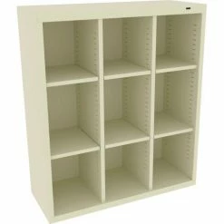 Tennsco® 9 Person Cubby Locker, 34-1/2"W x 13-1/2"D x 40"H, Champagne/Putty, All-Welded