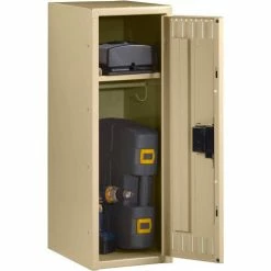 Tennsco® 1-Tier 1 Door Locker w/ Legs, 12"W x 12"D x 36"H, Sand, All-Welded