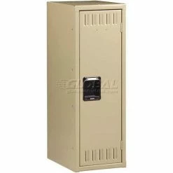 Tennsco® 1-Tier 1 Door Locker, 12"W x 12"D x 36"H, Black, All-Welded