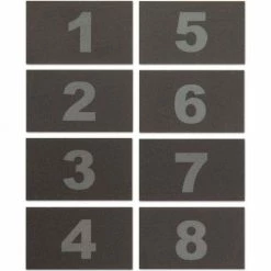 United Visual Products United Visual Numbers for ABS/Wood Cellphone Lockers TAB18 - Numbers 1-8