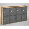 United Visual Products 8 Door Cell Phone Locker W/Key Lock, 24"Wx4"Dx13-1/2"H, Lt Oak/Gray,Assembled 1 United Visual Products 8 Door Cell Phone Locker W/Key Lock, 24"Wx4"Dx13-1/2"H, Lt Oak/Gray,Assembled -Deals Lockers Store UNN UVQ1027
