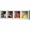 Global Industrial™ 1-Tier 4 Door Clear View Wall Locker, 12"Wx18"Dx12"H, Tan, Unassembled -Deals Lockers Store USVP1482 4WMA PT Global NP 1