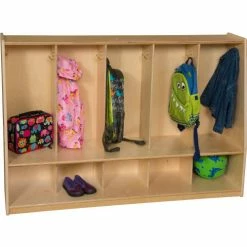 Wood Designs Tip-Me-Not 36"H, Five Section Locker