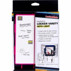 LockerMate Magnetic Locker Mirror Kit, Pink