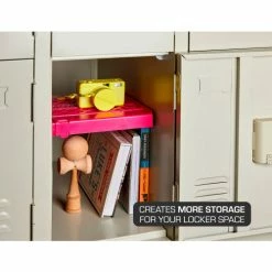 LockerMate Adjust-A-Shelf School Locker Shelf, Pink 11 LockerMate Adjust-A-Shelf School Locker Shelf, Pink -Deals Lockers Store XXA 05022