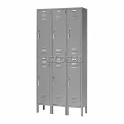 Global Industrial™ Capital® 2-Tier 6 Door Locker, 12"Wx18"Dx36"H, Gray, Assembled