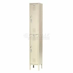 Global Industrial™ Capital® 2-Tier 2 Door Locker, 12"Wx18"Dx36"H, Tan, Unassembled -Deals Lockers Store double capital TN02
