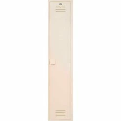 Bradley Corporation Bradley 1-Tier 1 Door Lenox Plastic Locker, 12"W x 15"D x 60"H, Beige, Assembled