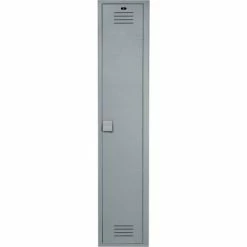Bradley Corporation Bradley 1-Tier 1 Door Lenox Plastic Locker, 12"W x 15"D x 60"H, Gray, Assembled