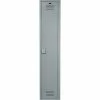 Bradley Corporation Bradley 1-Tier 1 Door Lenox Plastic Locker, 12"W x 15"D x 72"H, Gray, Assembled 1 Bradley Corporation Bradley 1-Tier 1 Door Lenox Plastic Locker, 12"W x 15"D x 72"H, Gray, Assembled -Deals Lockers Store locker 1 tier gray