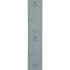 Bradley Corporation Bradley 2-Tier 2 Door Lenox Plastic Locker, 12"W x 15"D x 36"H, Gray, Assembled -Deals Lockers Store locker 2 tier gray