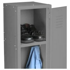 Global Industrial™ Capital® 1-Tier 1 Door Locker, 12"Wx15"Dx72"H, Gray, Assembled -Deals Lockers Store locker detail GY01