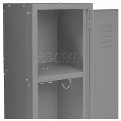 Global Industrial™ Capital® 1-Tier 1 Door Locker, 12"Wx15"Dx72"H, Gray, Assembled -Deals Lockers Store locker detail GY02
