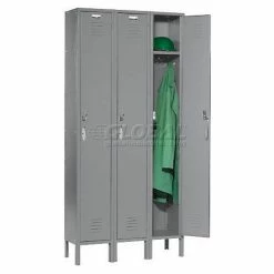 Global Industrial™ Capital® 1-Tier 3 Door Locker, 12"Wx15"Dx72"H, Gray, Unassembled
